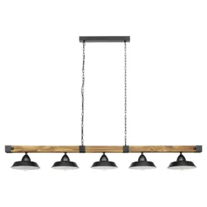 Oldbury Vintage Wood 5 Light Pendant