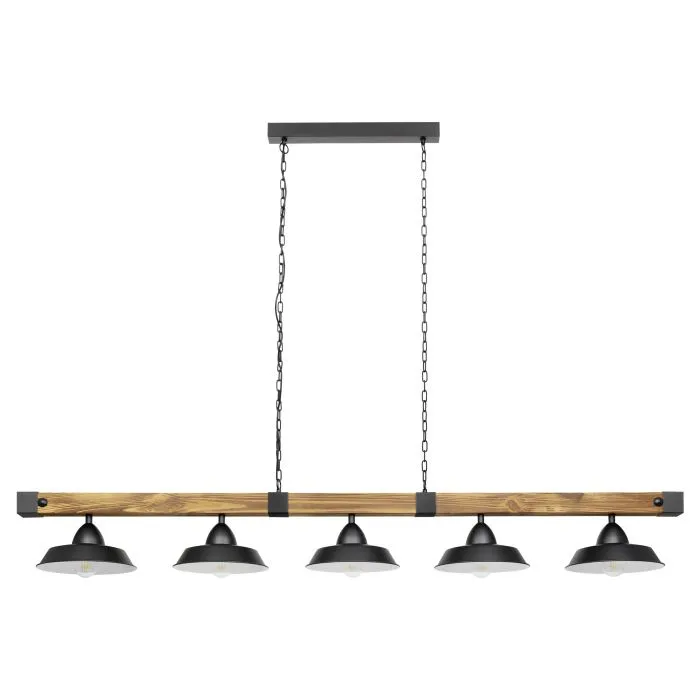 Oldbury Vintage Wood 5 Light Pendant