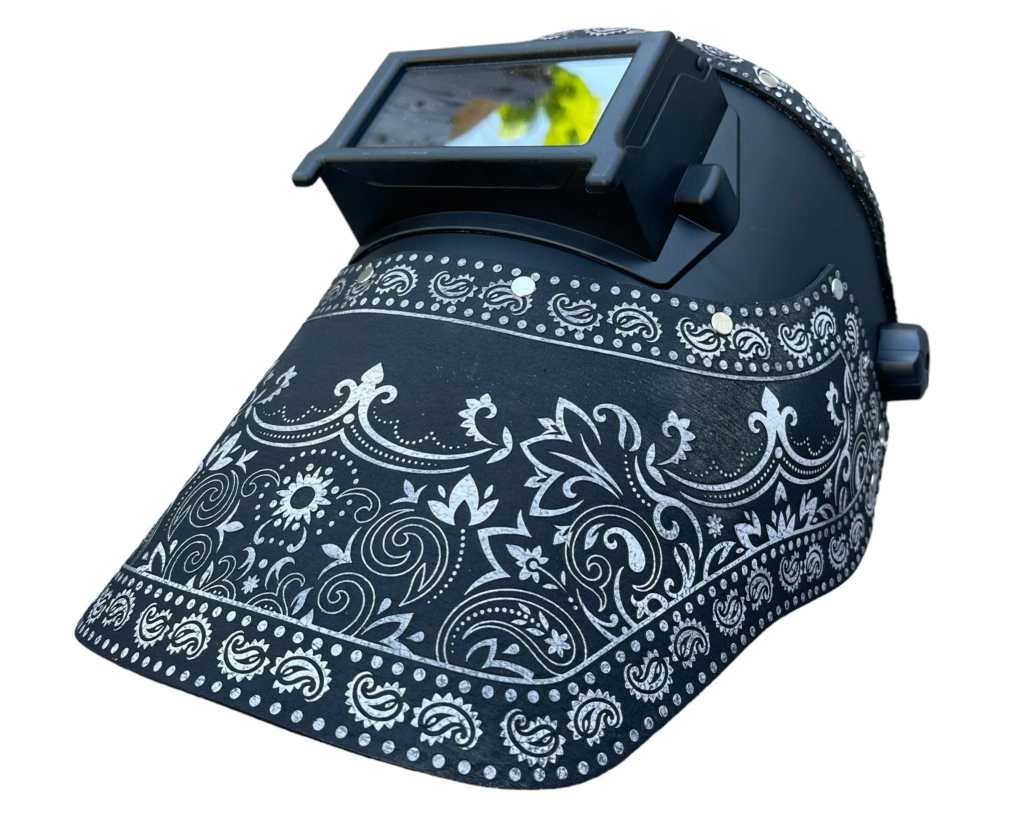 Outlaw Leather - Welding Hood - Bandana Paisley