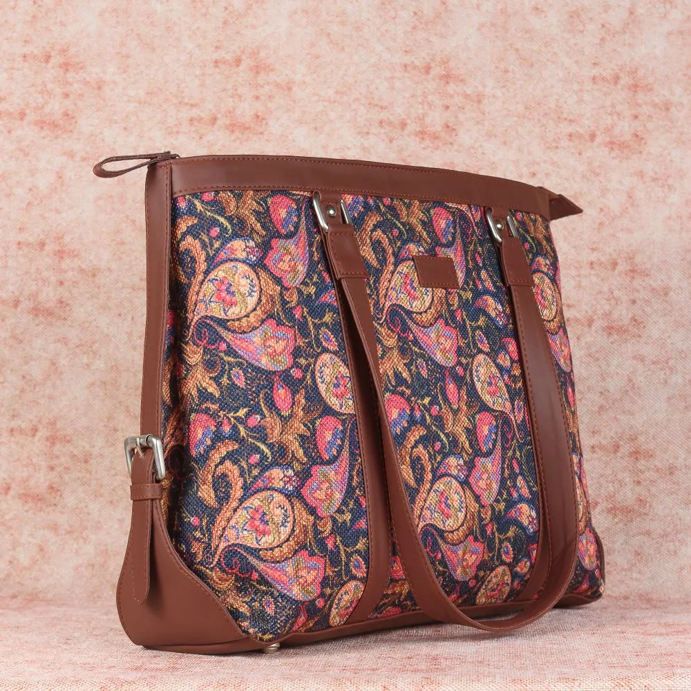 Paisley Print - Women's Office Bag & Sling Bag Combo