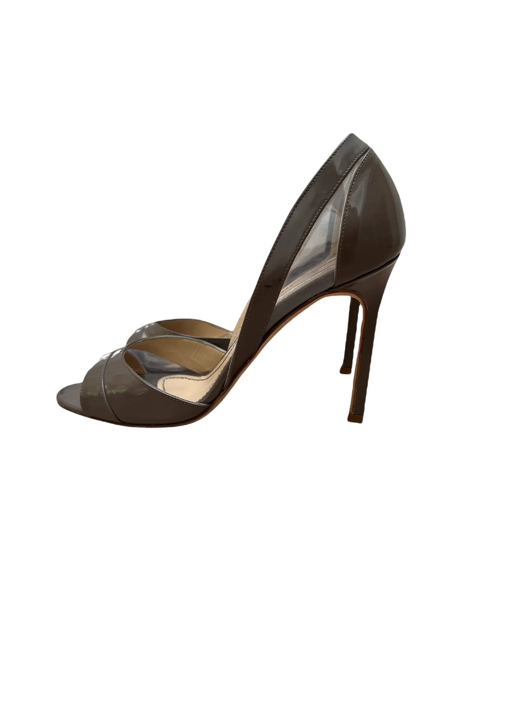Patent and PVC Sandals - 6.5
