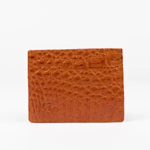 Peanut Genuine Crocodile Skin Credit Card Case