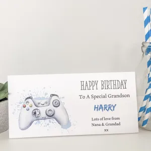 Personalised Birthday Card Wallet Gift Voucher Gaming X Box
