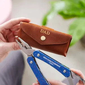 Personalised Leather Holder and Fishing Tool For Dads