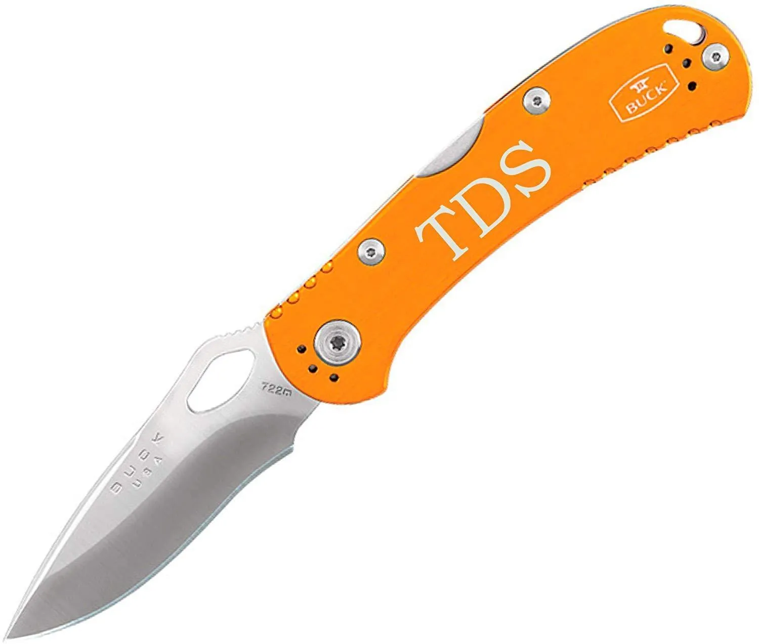 Personalized Engraving on Buck Knives Spitfire BU722, Aluminum Handle, Tactical Pocket Knife, Christmas Gifts, Fishing, Camping, Hunting, Outdoor