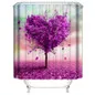 Pink Heart Shaped Shower Curtain Set