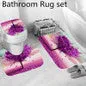 Pink Heart Shaped Shower Curtain Set
