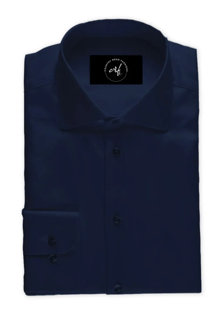 Plain Dark Navy Blue Shirt