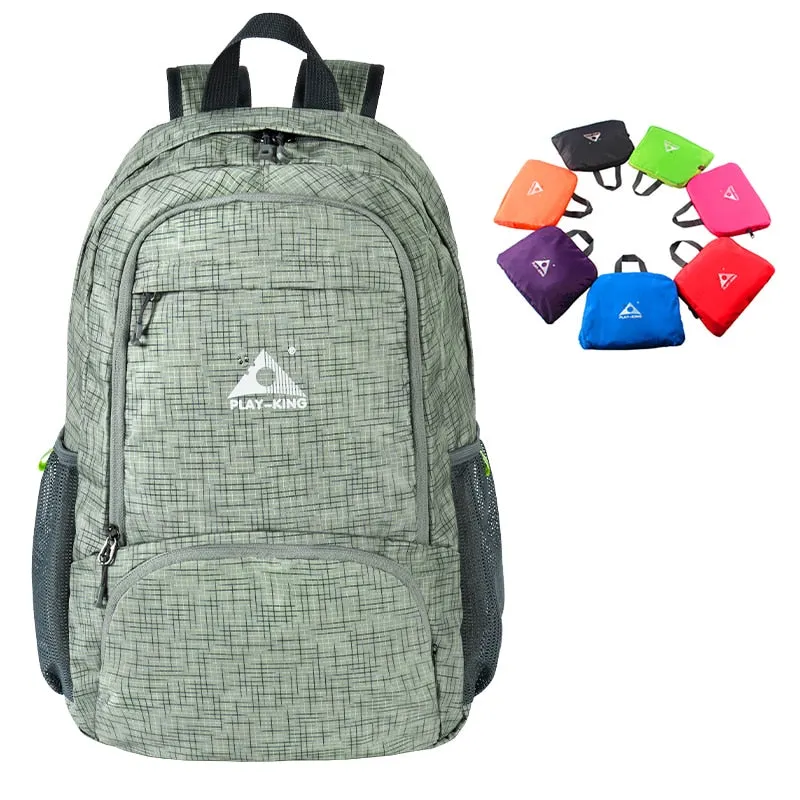PLAYKING Lightweight Nylon Foldable Backpack Multicolor Waterproof Outdoor Sport  Camping Hiking Travel Folding Bags