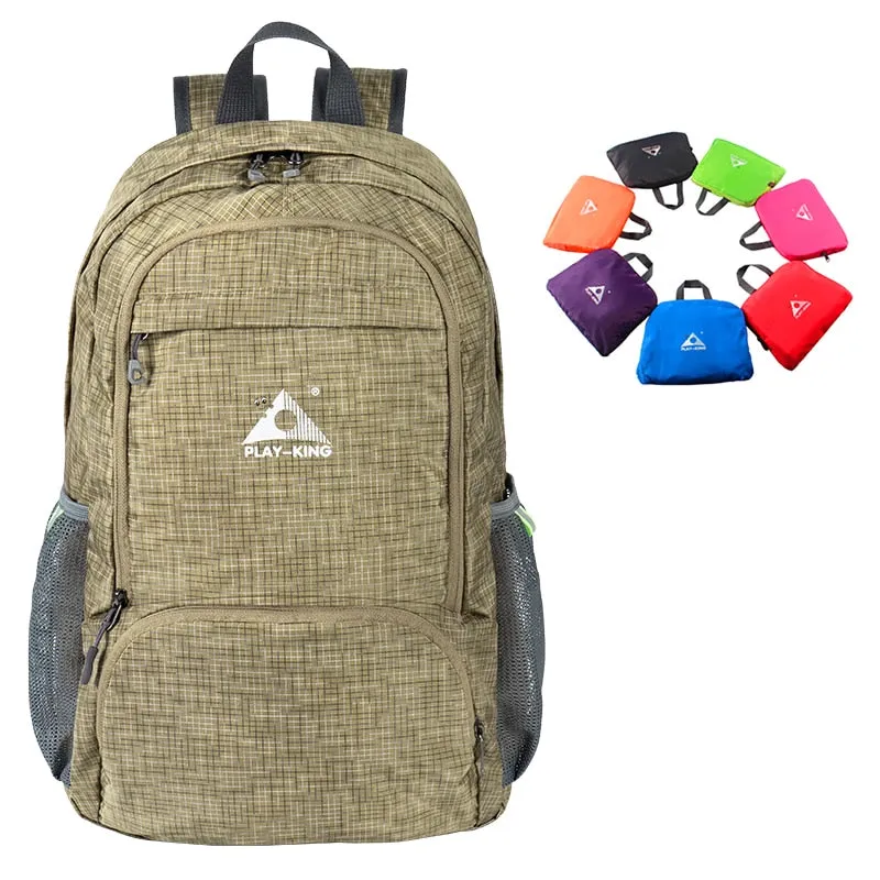 PLAYKING Lightweight Nylon Foldable Backpack Multicolor Waterproof Outdoor Sport  Camping Hiking Travel Folding Bags