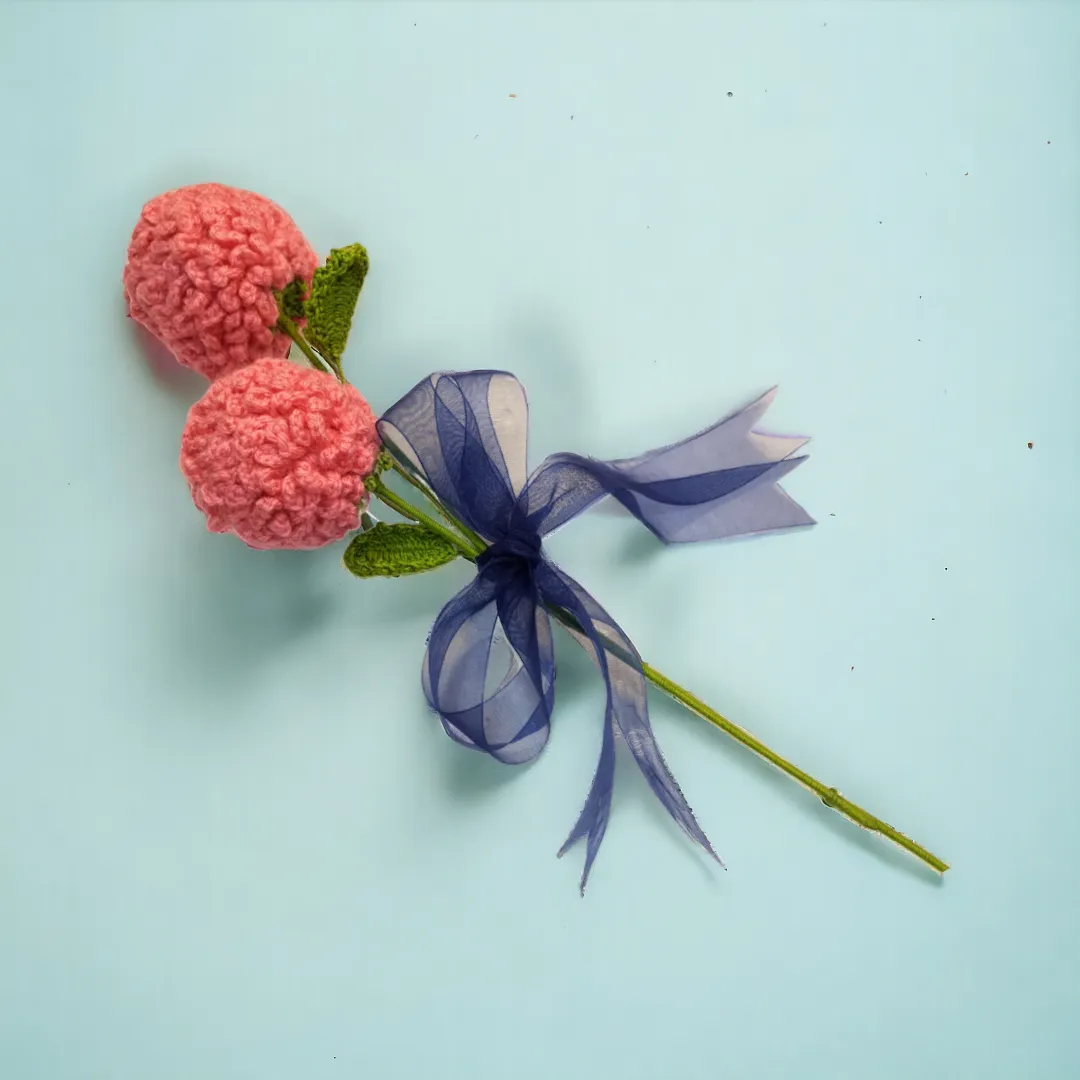 Pom pom flowers Handmade Crochet