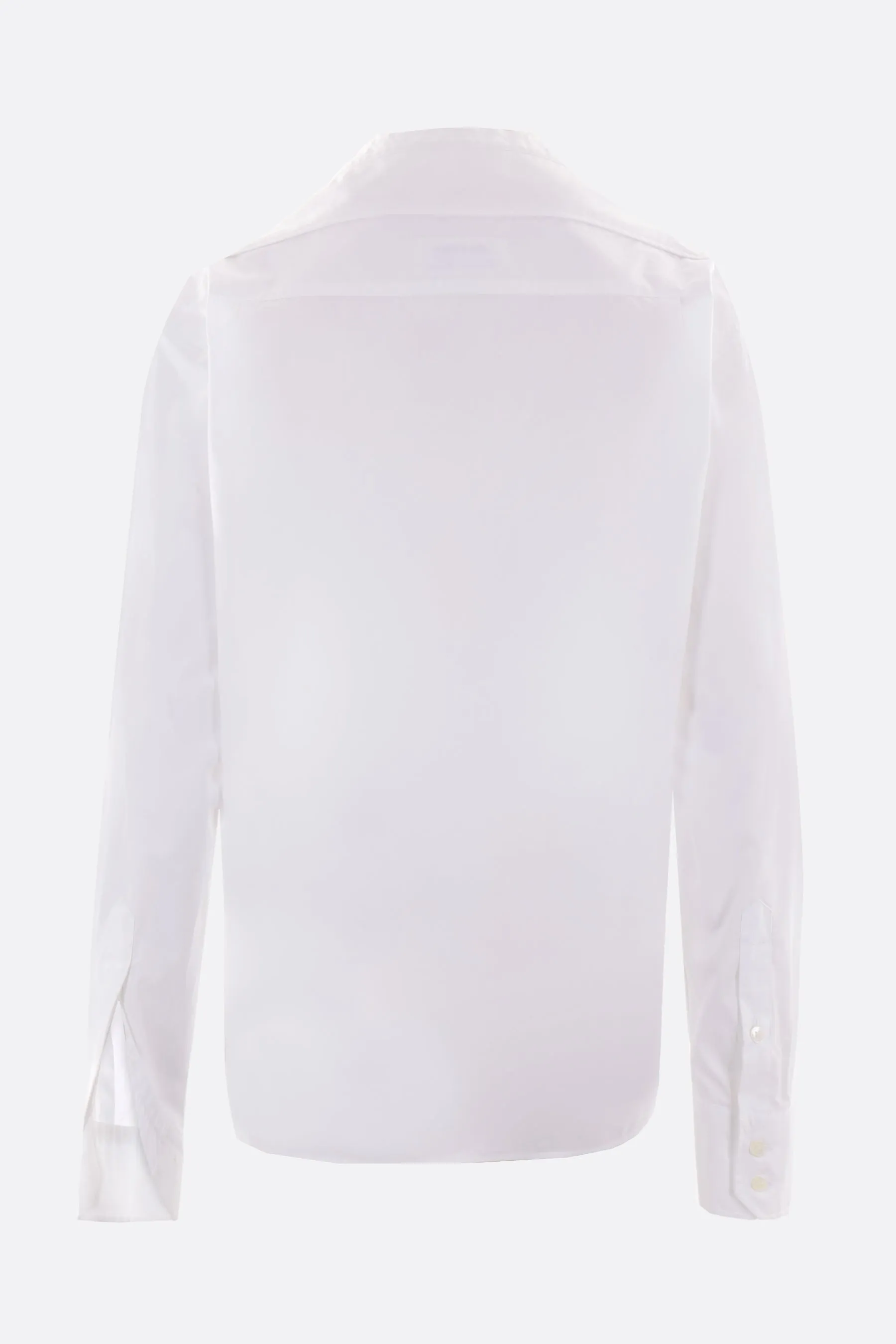 poplin shirt with destructured details