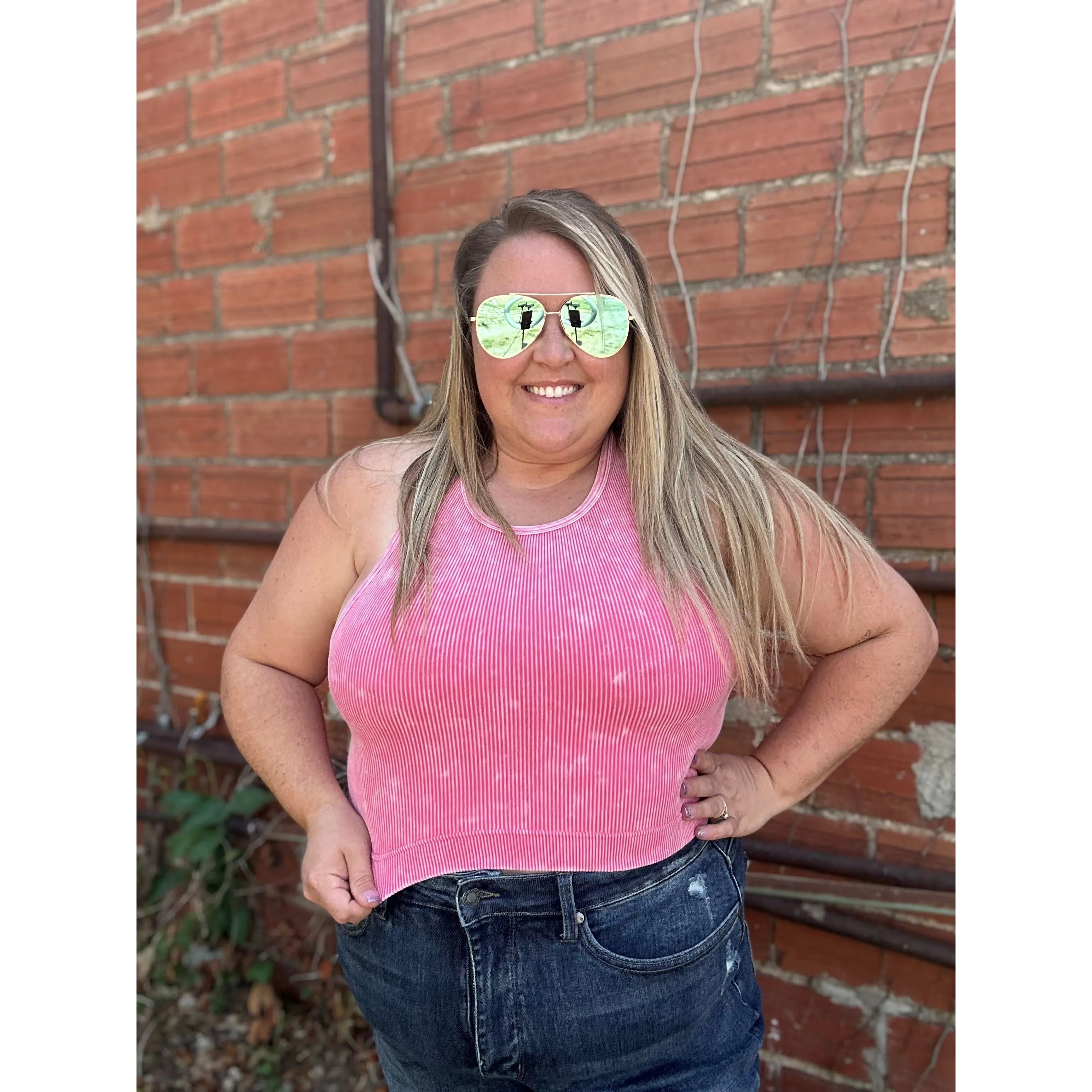 “Poppy”   Cropped Tank {CURVY}