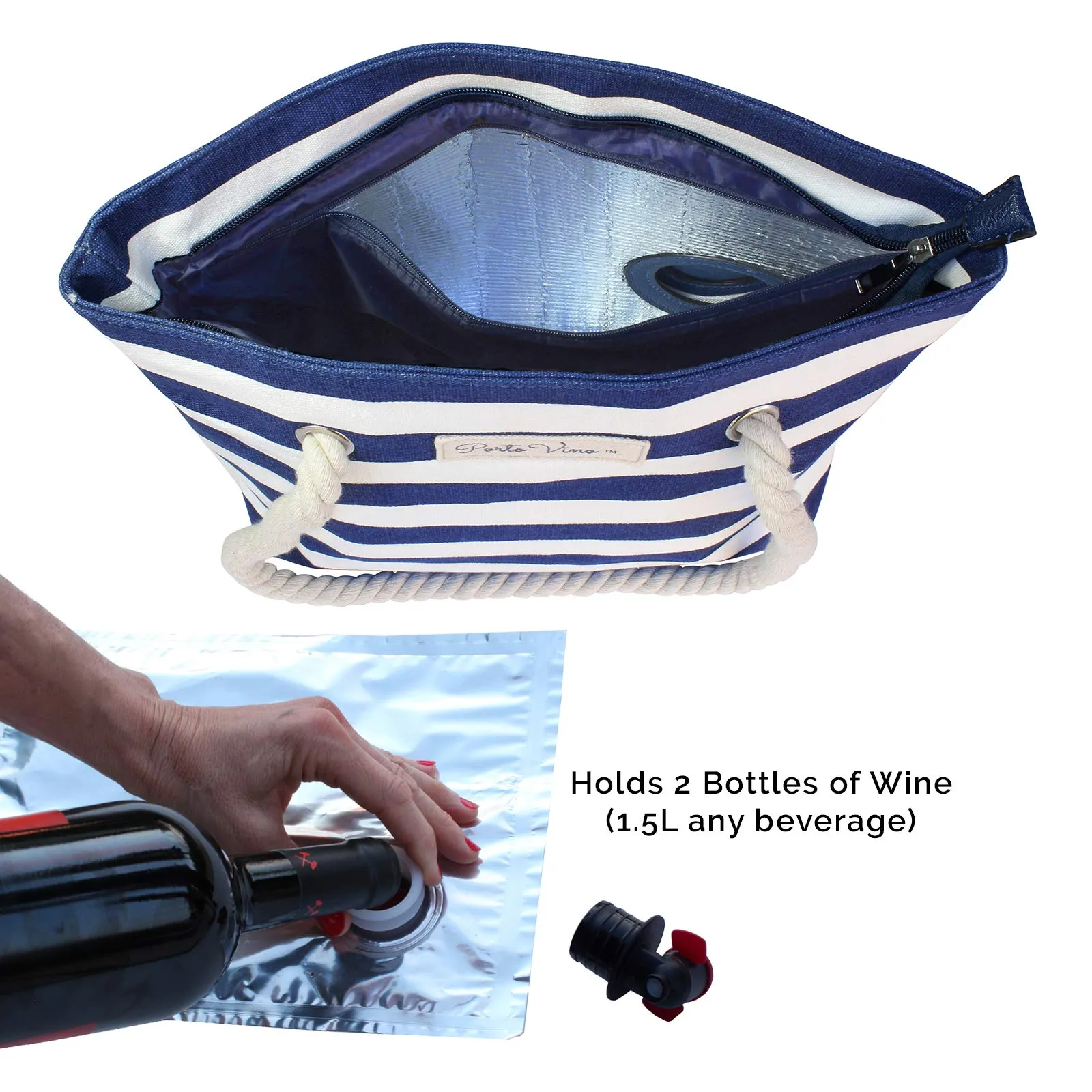 PortoVino Beach Wine Tote