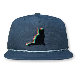 Poster Nutbag Rope Hat / Thunder Ripstop Nylon with Panther Cat