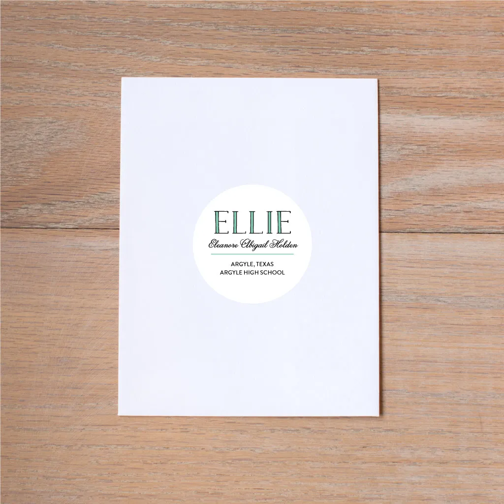 Preppy Name Personal Stickers