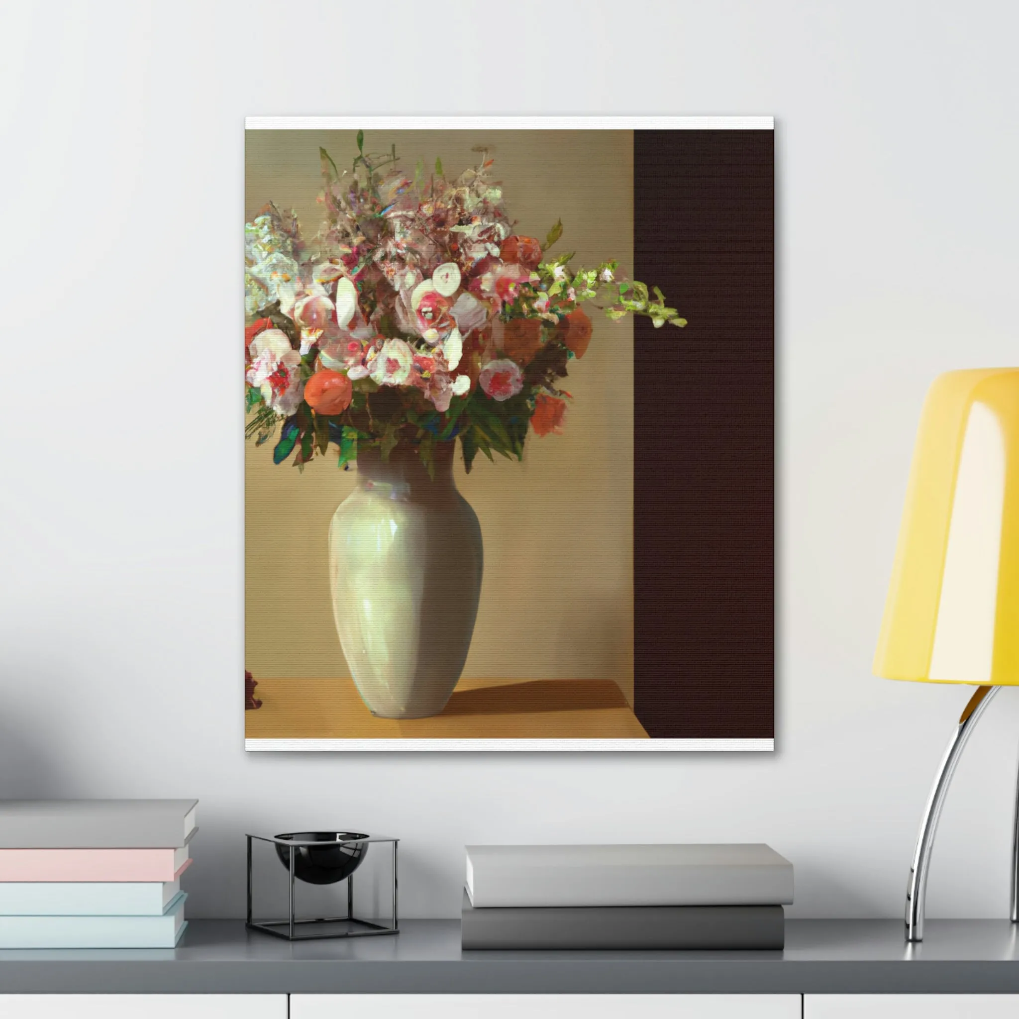 "Beautiful Floral Vase" - Canvas