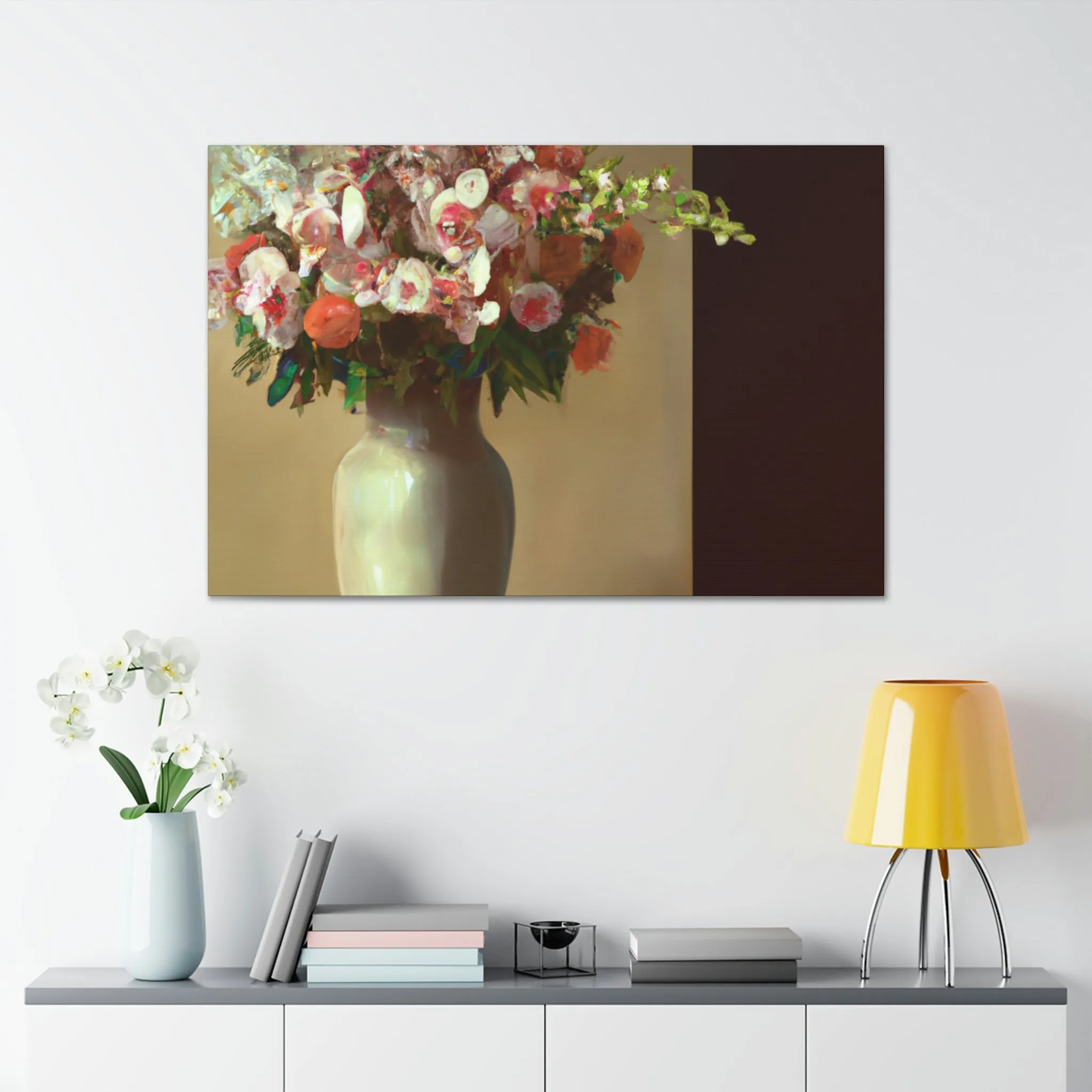 "Beautiful Floral Vase" - Canvas