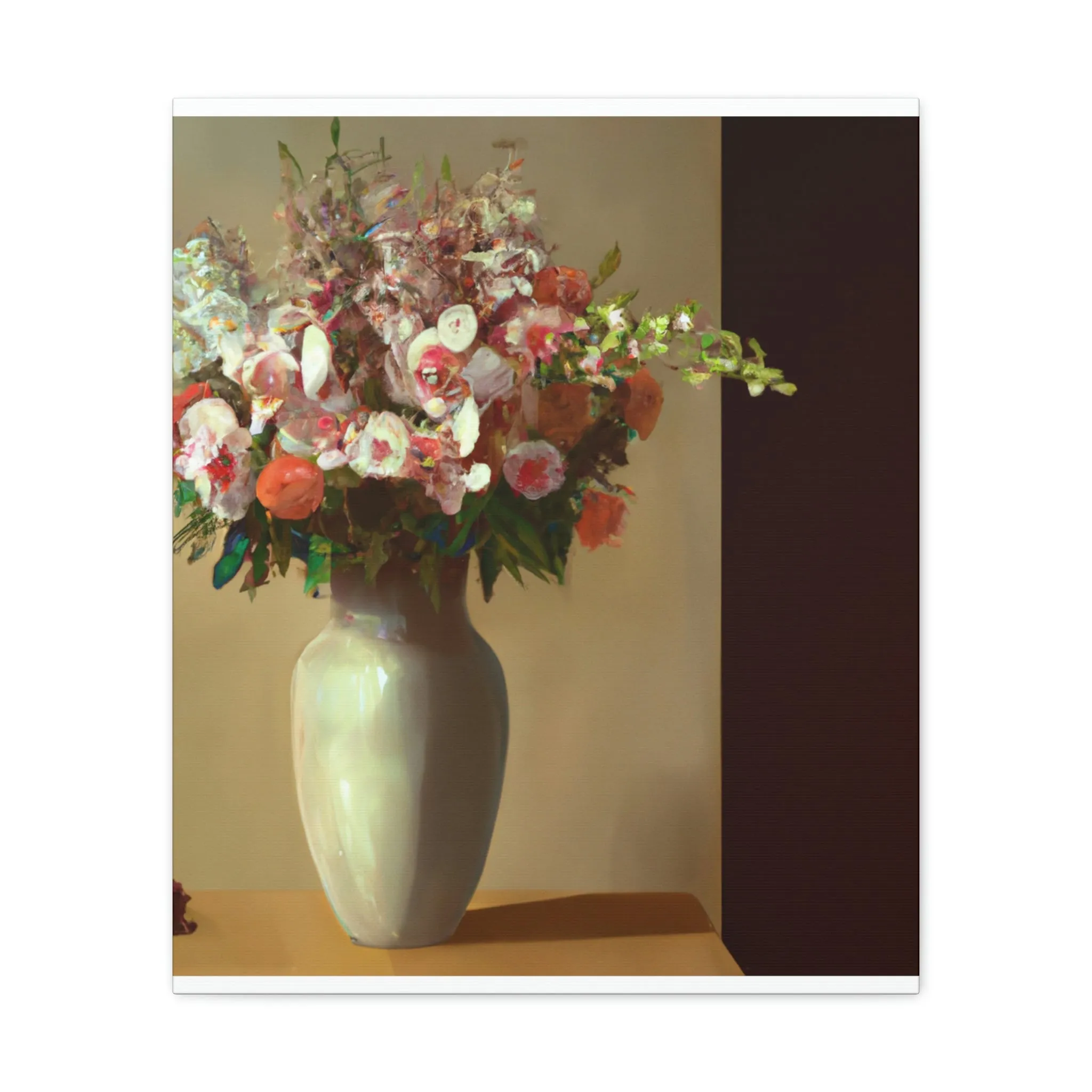 "Beautiful Floral Vase" - Canvas
