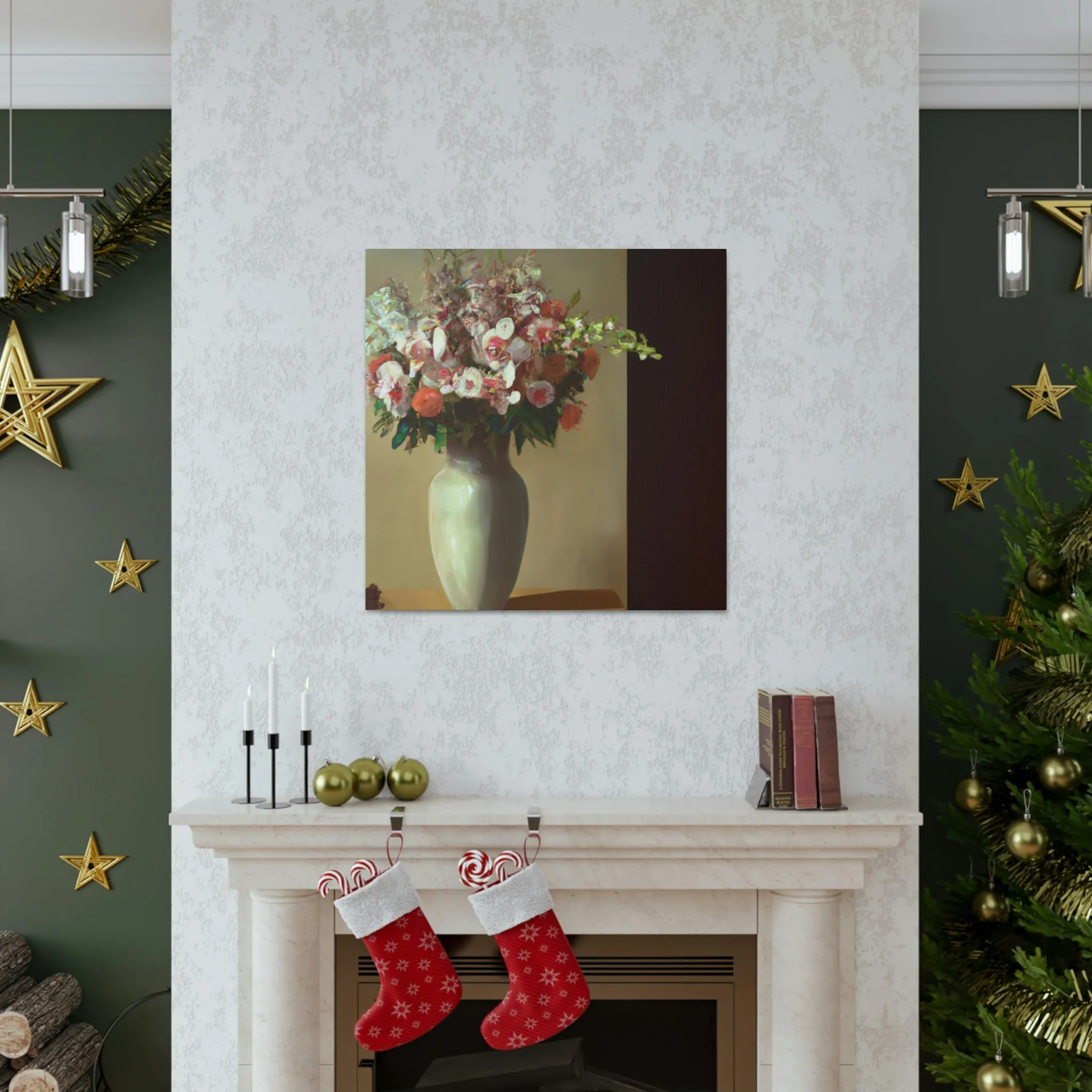"Beautiful Floral Vase" - Canvas