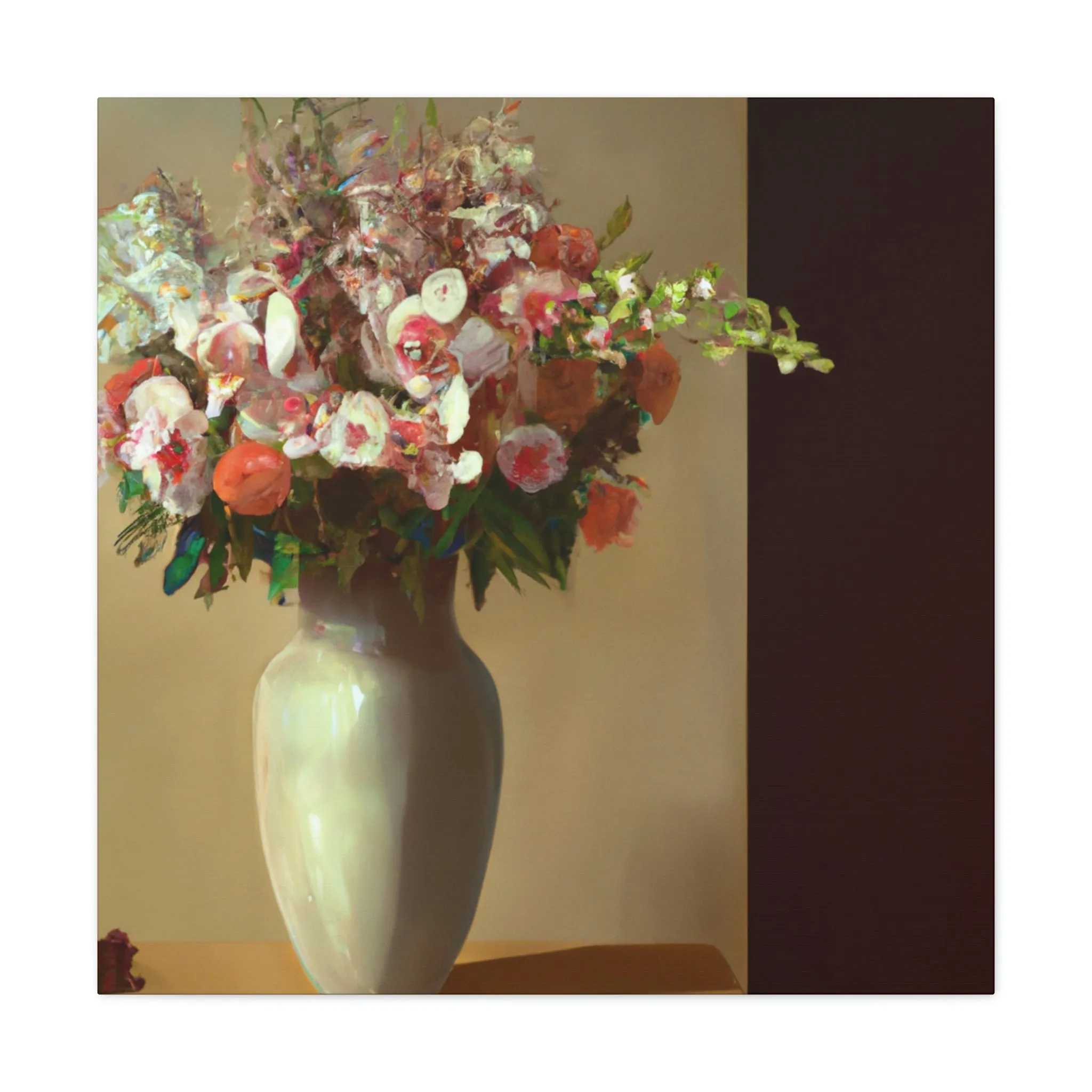 "Beautiful Floral Vase" - Canvas