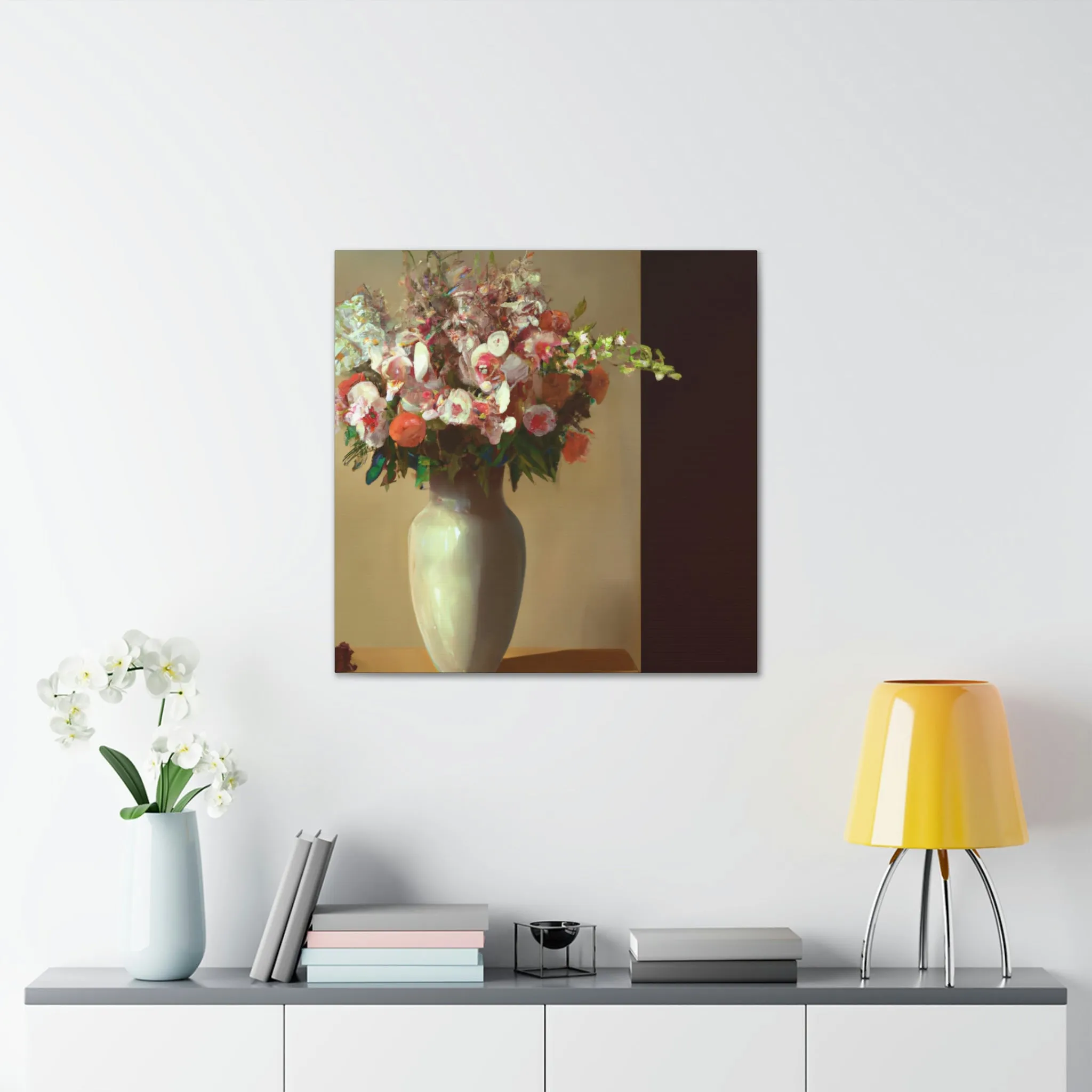 "Beautiful Floral Vase" - Canvas