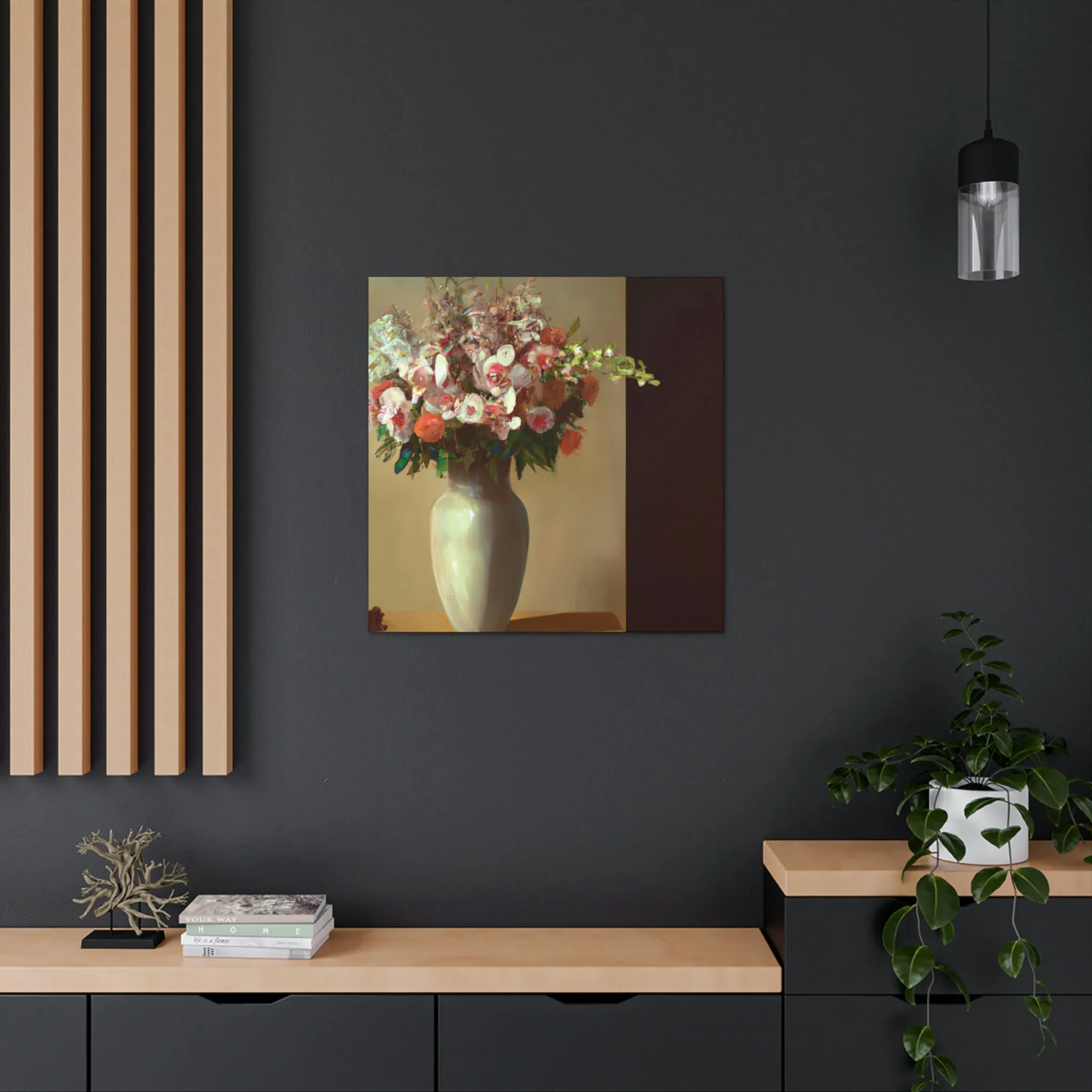 "Beautiful Floral Vase" - Canvas
