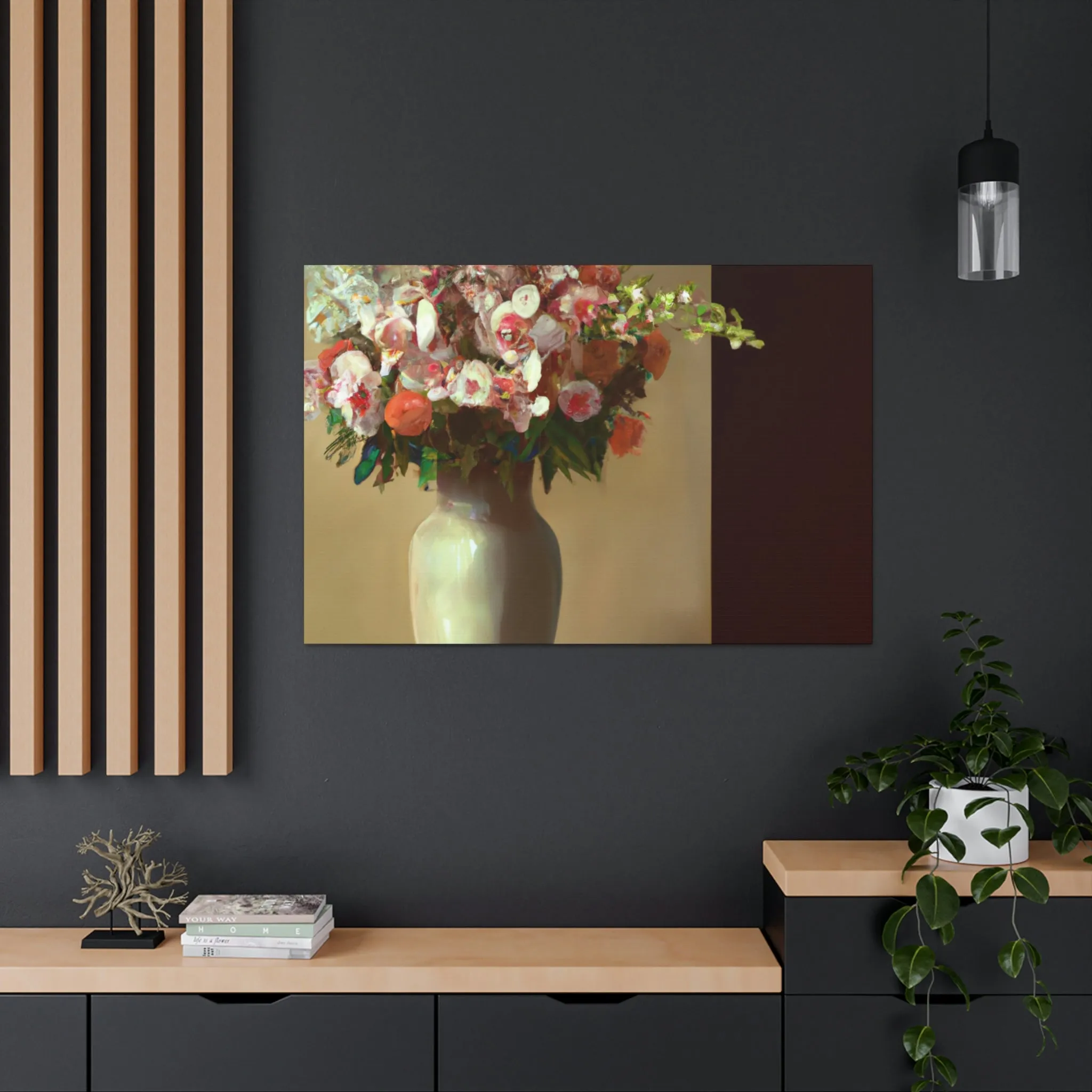 "Beautiful Floral Vase" - Canvas