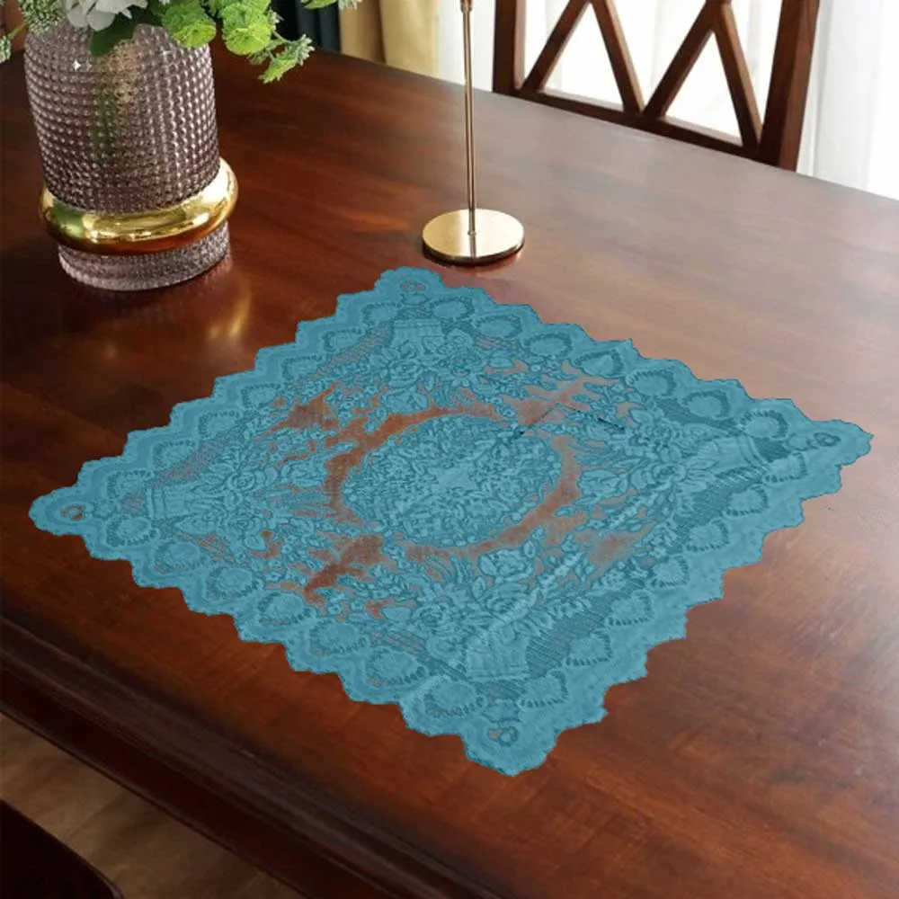 Rectangle Shape Floral Design Net Table Mate
