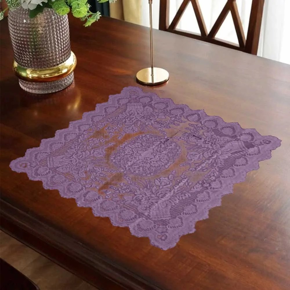 Rectangle Shape Floral Design Net Table Mate
