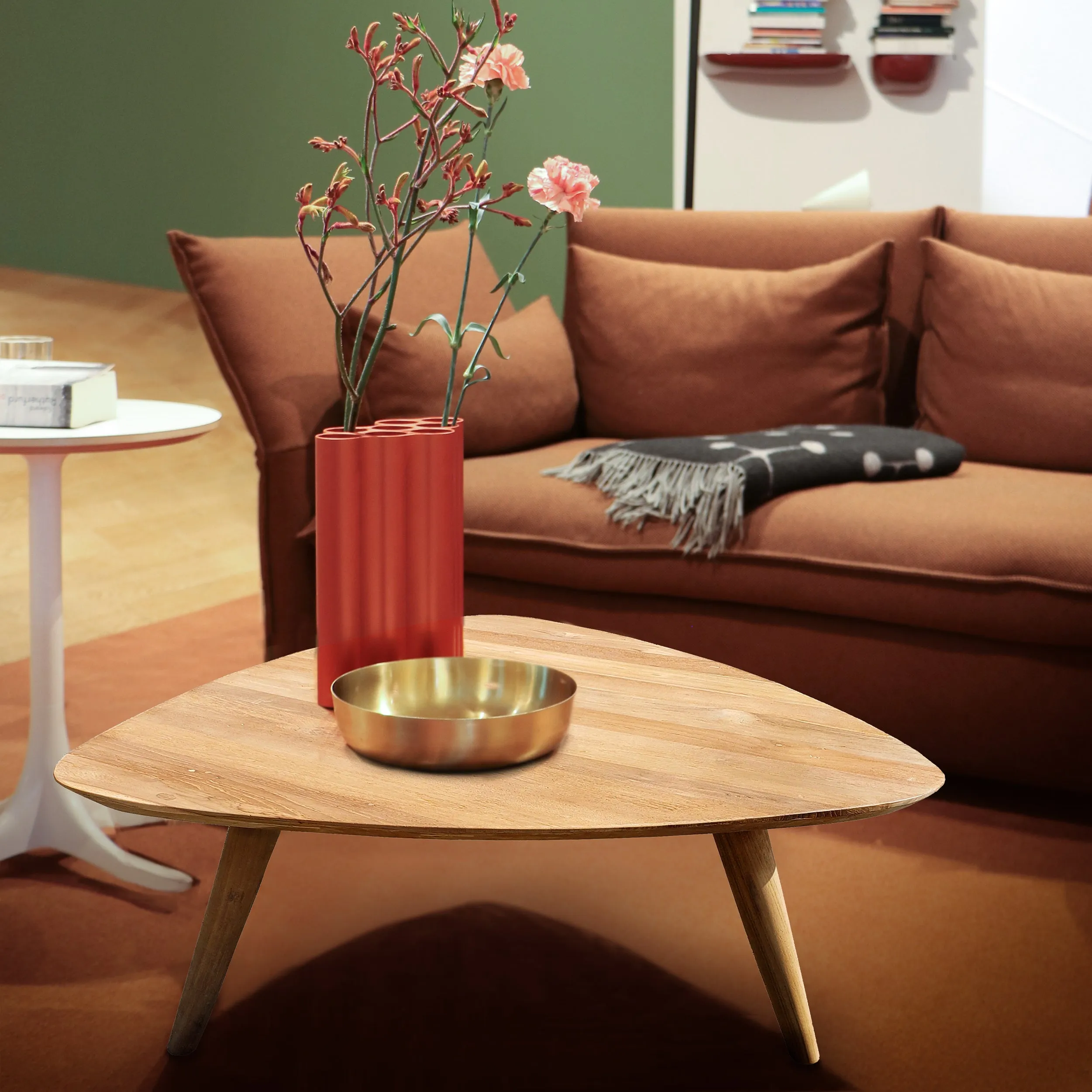 Recycled Teak Wood Retro Coffee Table