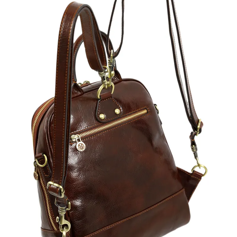 Regeneration - Womens Leather Backpack Convertible Bag
