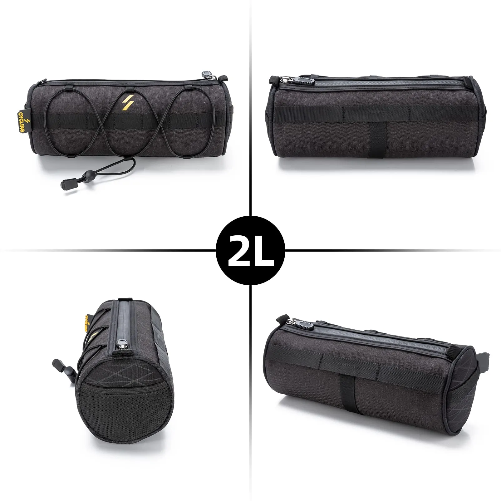 ROCKBROS Small Handlebar Bag Handy Front Bike Storage Pouch with Shoulder Strap Ideal
