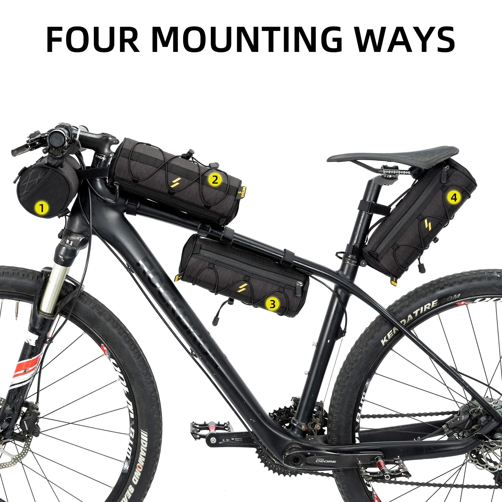 ROCKBROS Small Handlebar Bag Handy Front Bike Storage Pouch with Shoulder Strap Ideal