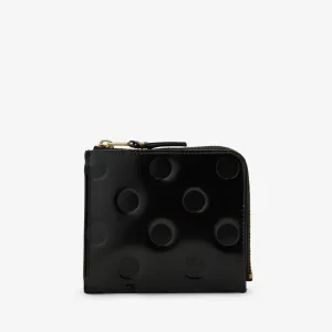 SA3100NE Polka Dots Embossed Wallet Black