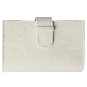 Saffiano Business Card Case Ivory