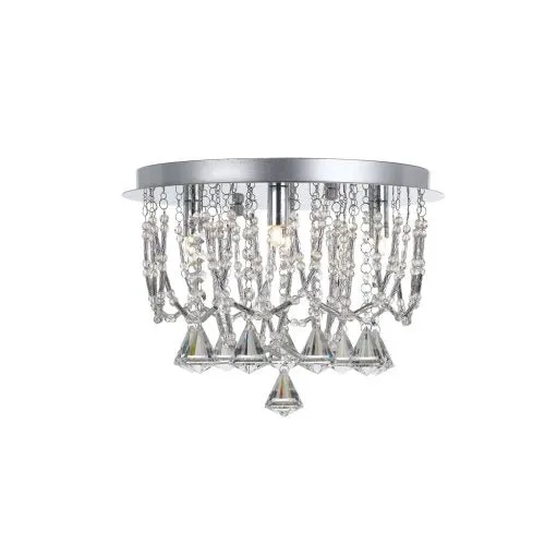 Sandro 5 Light Crystal Prism Drape Close to Ceiling