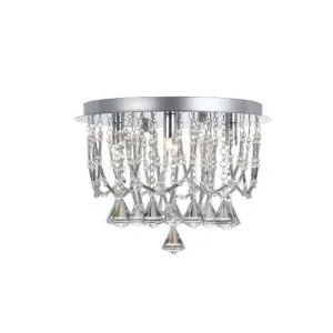Sandro 5 Light Crystal Prism Drape Close to Ceiling