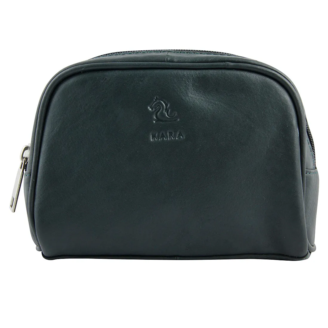 Sasha Tan Leather Wash Bag for Women