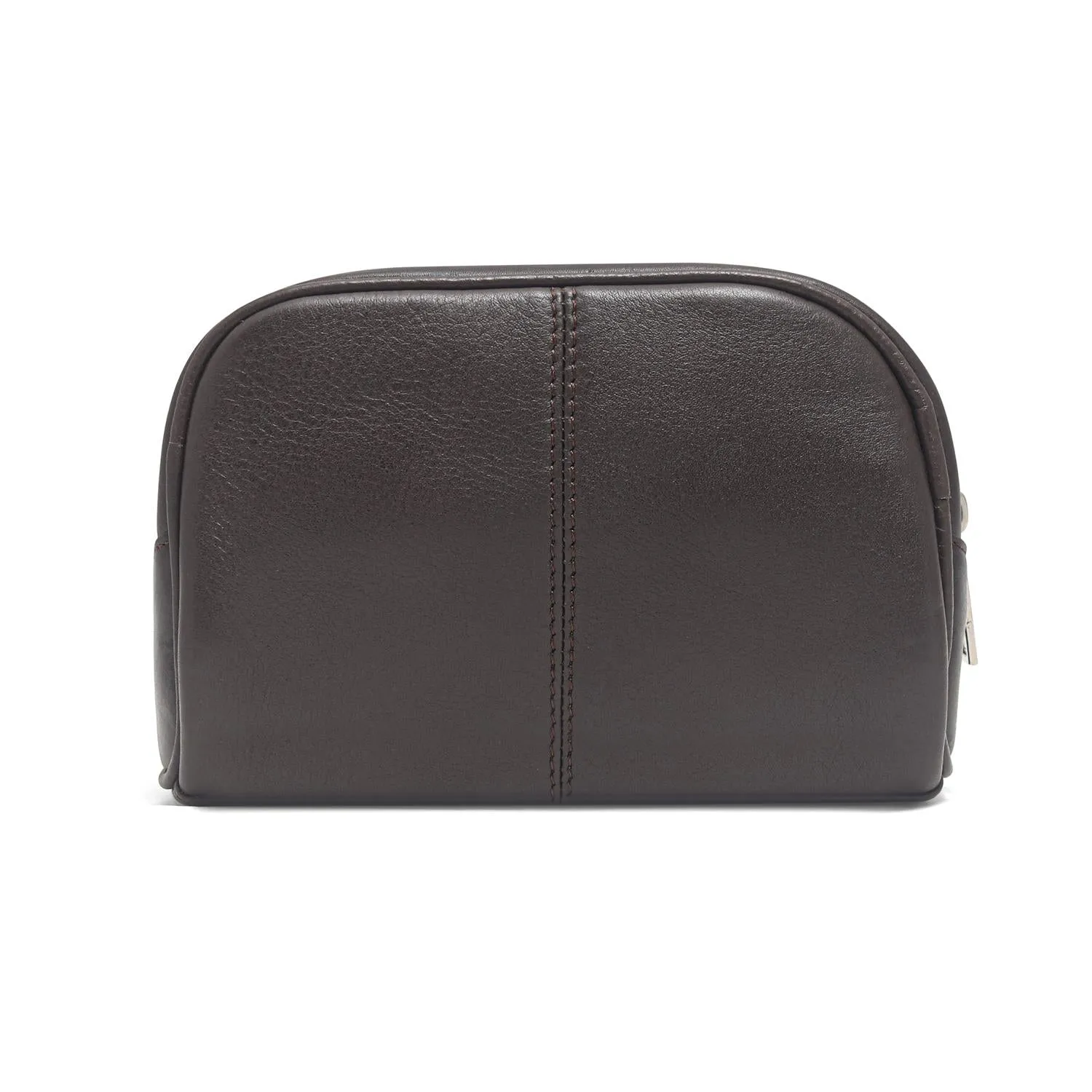 Sasha Tan Leather Wash Bag for Women