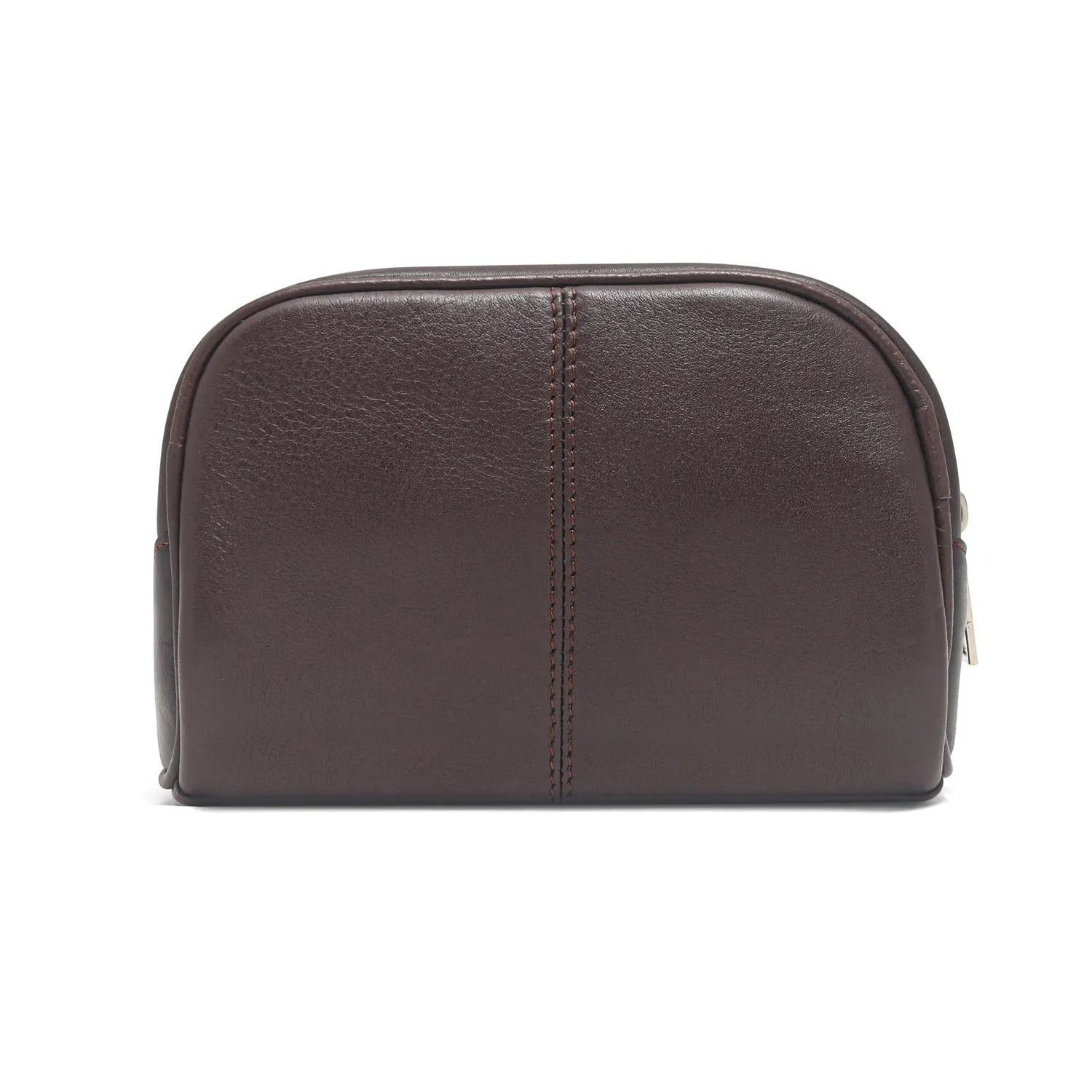 Sasha Tan Leather Wash Bag for Women