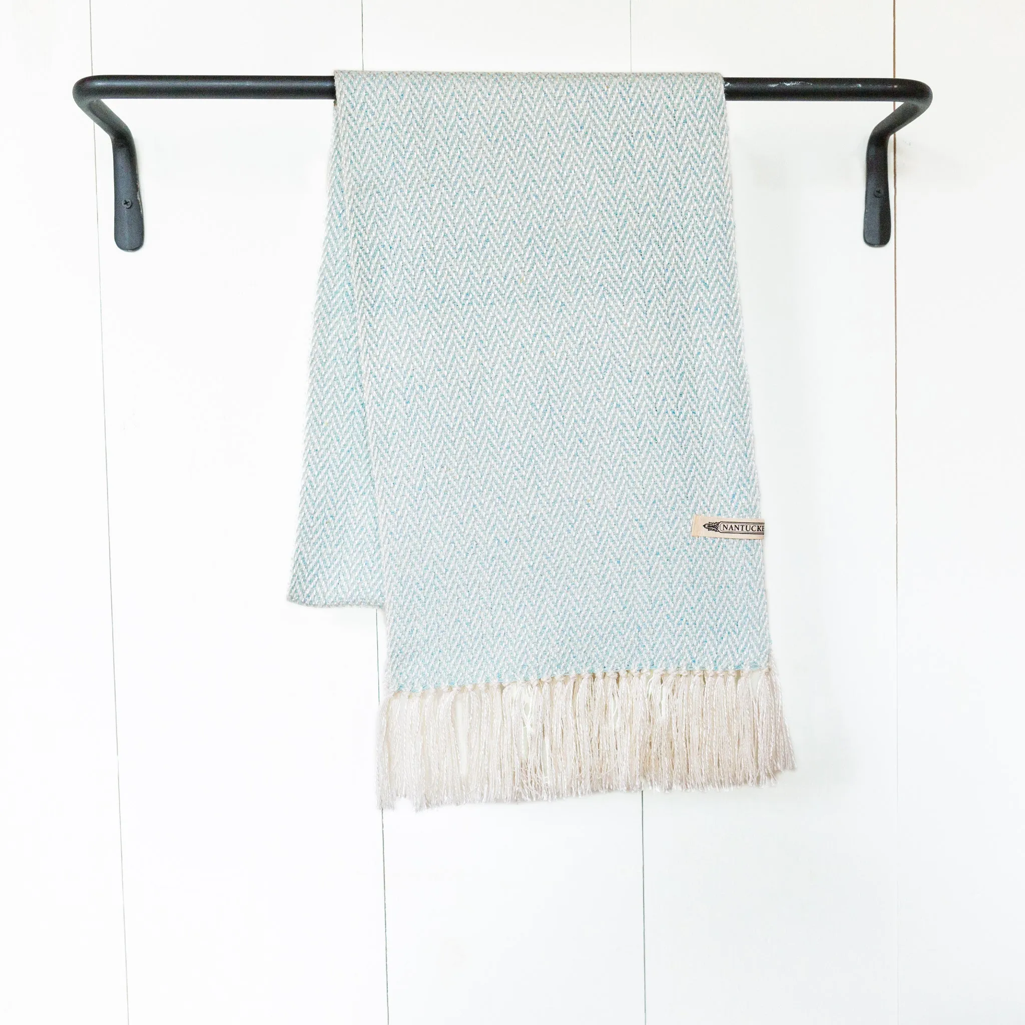 Seafoam Handwoven Silk Scarf
