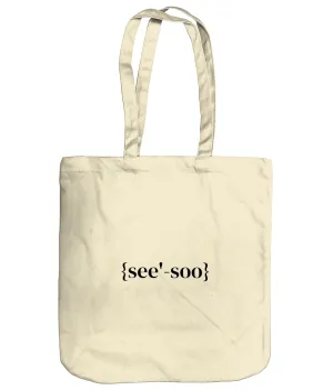 See'-soo "Signature" 100% Organic Cotton Spring Tote