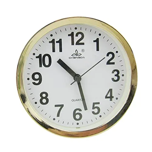 SILNOVO® Modern Multi Shaped Desk Clock Quartz Clock Gold Frame Home Decor Round