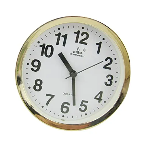SILNOVO® Modern Multi Shaped Desk Clock Quartz Clock Gold Frame Home Decor Round