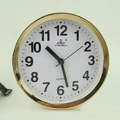SILNOVO® Modern Multi Shaped Desk Clock Quartz Clock Gold Frame Home Decor Round