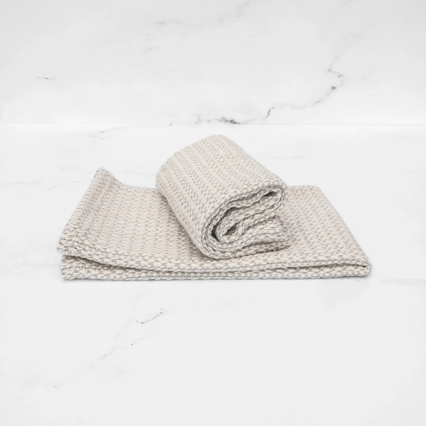 Silver Gray Handwoven Kitchen Towel