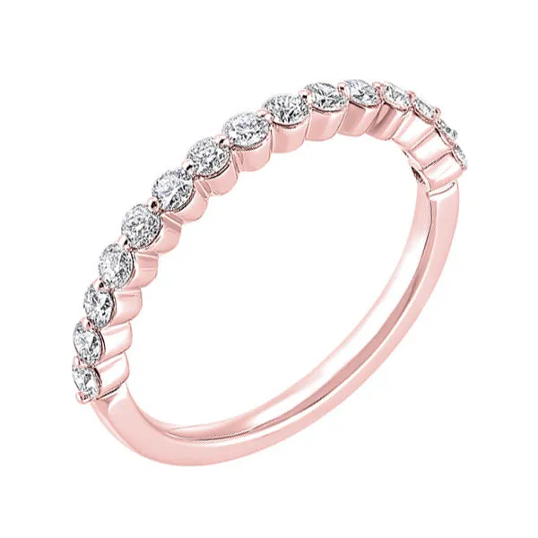 Silver (SLV 995) Pink Cubic Zirconia Band - 1/4 ctw
