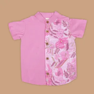 Soft Pink Shirt – Embroidered Floral Details