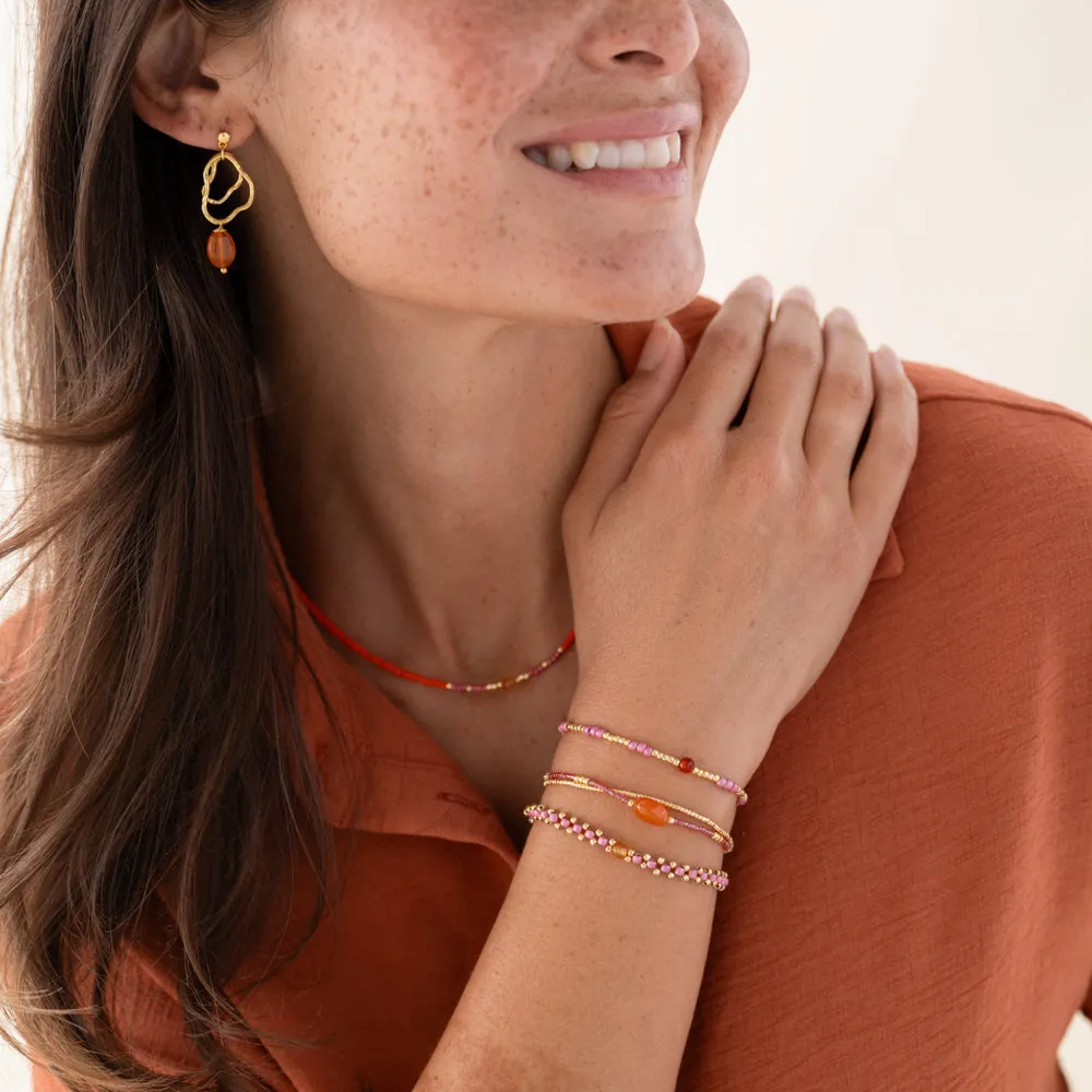 Splash Karneol Goldfarbige Armband